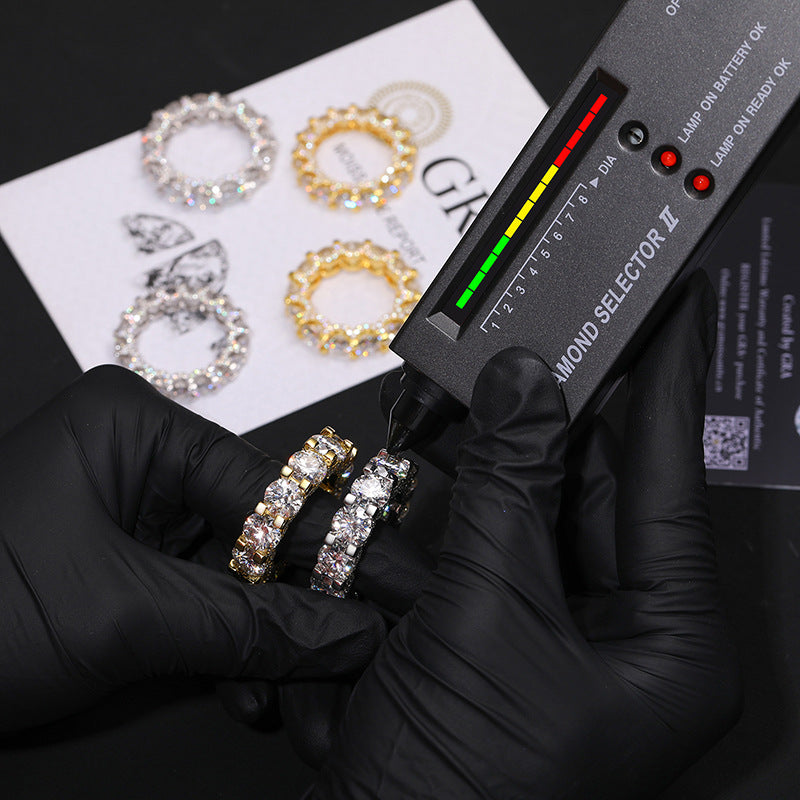 2 Carat Iced Out Moissanite Ring S925 Hip Hop Band | Caratix