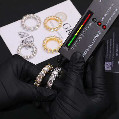 2 Carat Iced Out Moissanite Ring S925 Hip Hop Band | Caratix