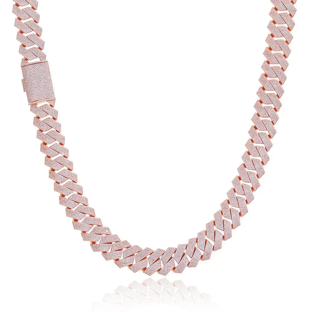 Custom Six-Row Iced Out Cuban Chain | Heavyweight Flip-Clasp - CaratixJewelry