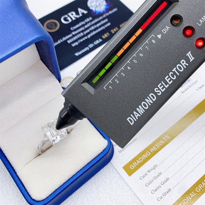 2026 Summer New S925 Silver 5ct Emerald Cut Moissanite Ring | Massive 9x11mm D VVS1 | Caratix