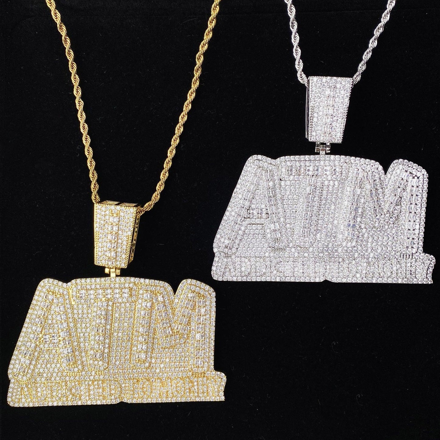 Women's "Addicted To Money" Necklace | Premium Copper CZ Cash Flow Jewelry - CaratixJewelry
