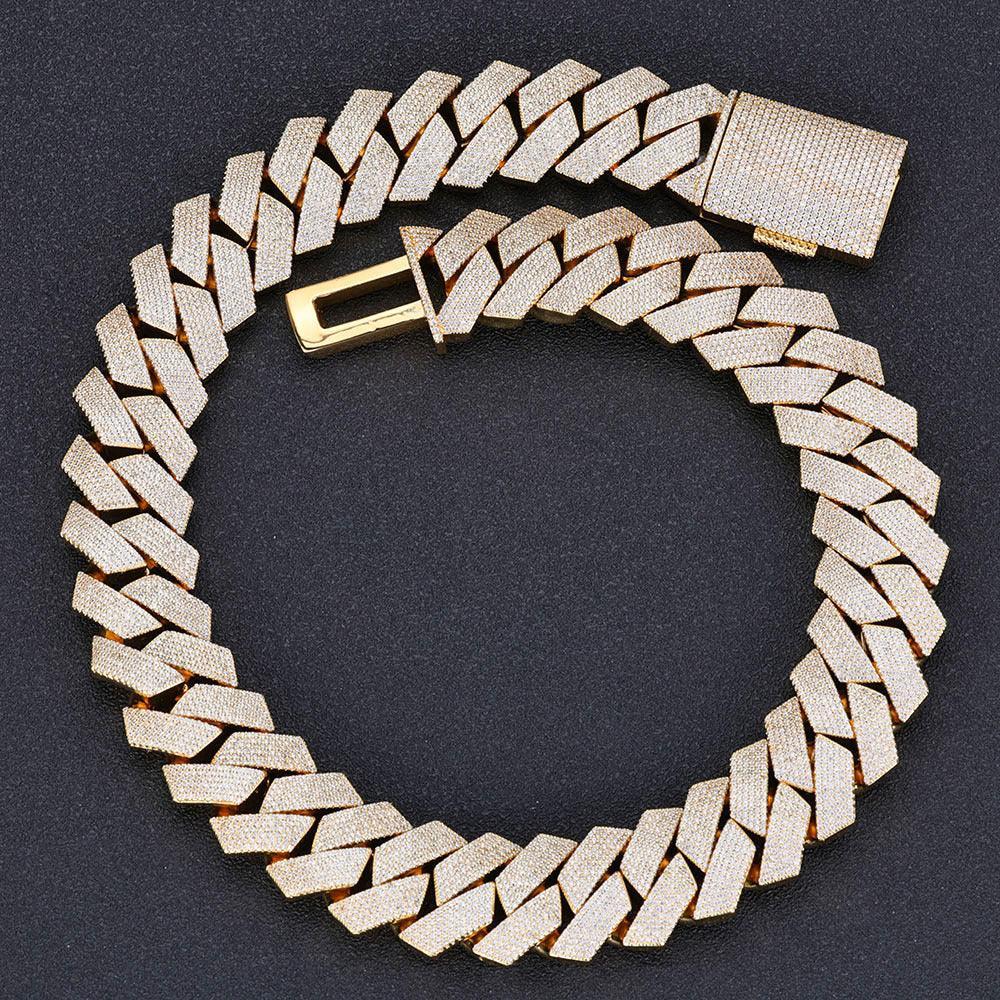 Custom Six-Row Iced Out Cuban Chain | Heavyweight Flip-Clasp - CaratixJewelry