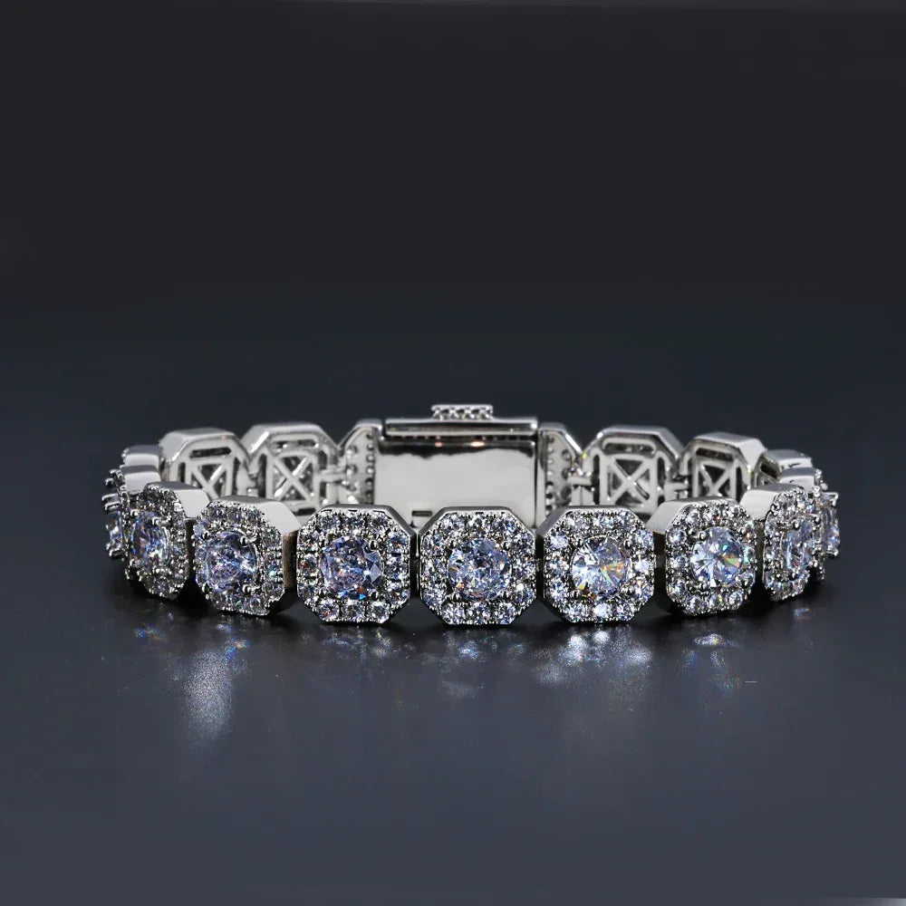 Iced Out Ice Chain Zircon Bracelet Luxury Hip Hop Jewelry for Men | Caratix Jewelry - CaratixJewelry