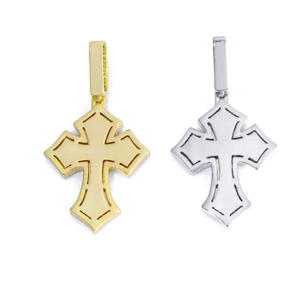 Colorful Zircon Cross Pendant Necklace Hip Hop Jewelry | Caratix Jewelry - CaratixJewelry