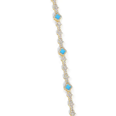 6.5mm Men's Airplane & Clover Tennis Bracelet | Iced Out Zircon Handpiece | Premium Hip Hop Jewelry | Caratix - CaratixJewelry