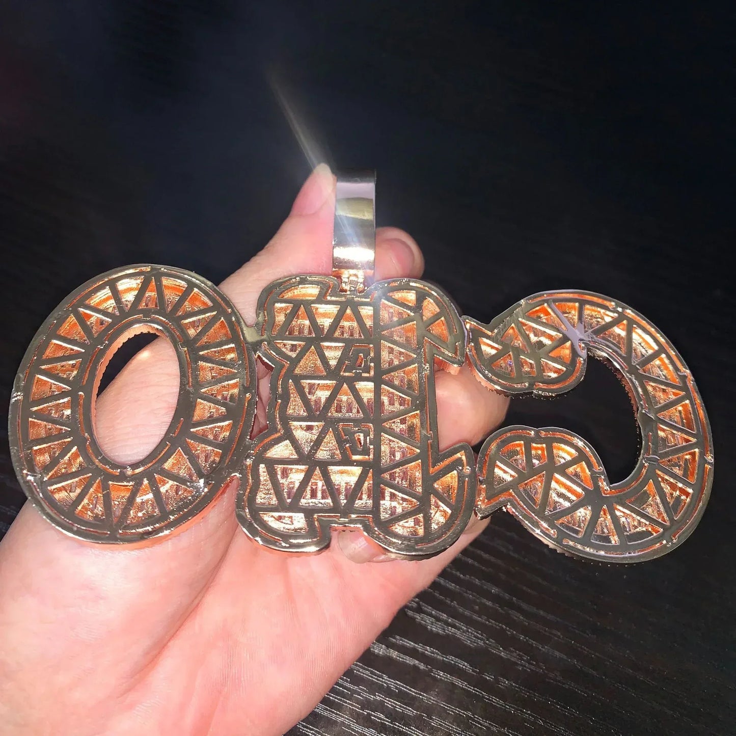 Baguette Script Letter Pendant | DIY CZ Initial Hip Hop Custom Necklace - CaratixJewelry