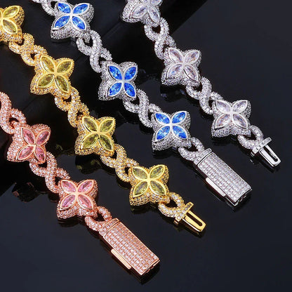 Zircon Infinity Cuban Chain Necklace for Men Choker Style | Caratix Jewelry - CaratixJewelry