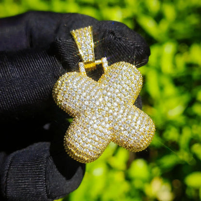 Iced Out Alphabet Letter Pendant | CZ Hip Hop 26-Letter Streetwear Jewelry - CaratixJewelry