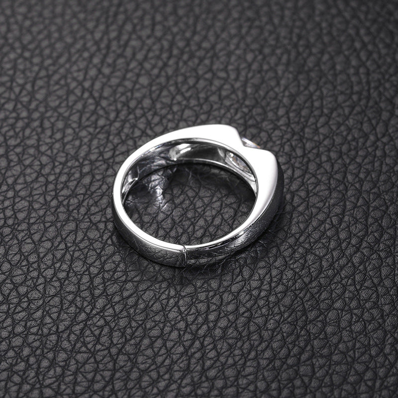 Moissanite Eye of Horus Ring 925 Silver Adjustable | Caratix