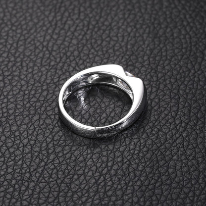 Moissanite Eye of Horus Ring 925 Silver Adjustable | Caratix