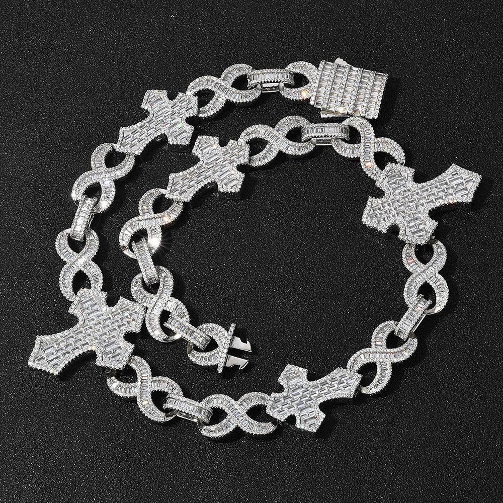 Cross Necklace Figure 8 Chain Zircon Hip Hop Jewelry for Men | Caratix Jewelry - CaratixJewelry