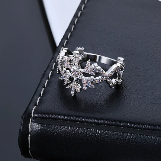 Iced Out Mesh Snowflake Zircon Hip Hop Jewelry Ring for Men | Caratix Jewelry - CaratixJewelry