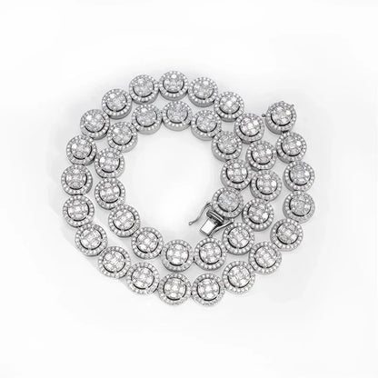 13mm Moissanite Cuban Link Necklace | S925 Silver Men’s Iced Out Hip Hop Chain - CaratixJewelry