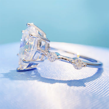 2026 Summer New S925 Silver 4ct Pear Cut Moissanite Ring | 4 Carat D VVS1 Teardrop | Caratix