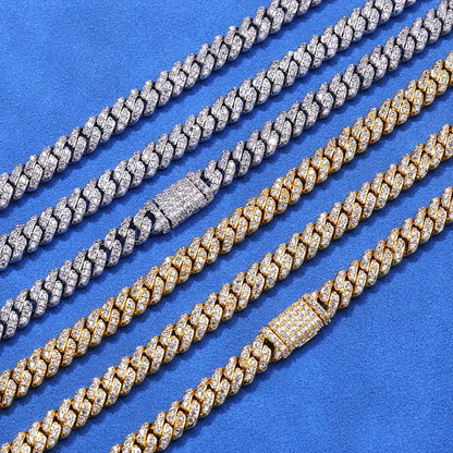 6mm Single Row Cuban Link Zircon Necklace Hip Hop Jewelry - CaratixJewelry