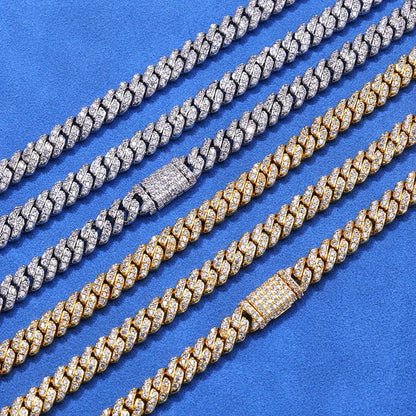 Custom 6mm S925 Silver Cuban Chain | Feminine Iced Out Rapper Chain | Caratix - CaratixJewelry