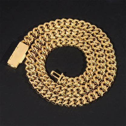 10mm Crescent Moissanite Cuban Link Chain – S925 Sterling Silver Iced-Out Hip Hop Streetwear Necklace - CaratixJewelry
