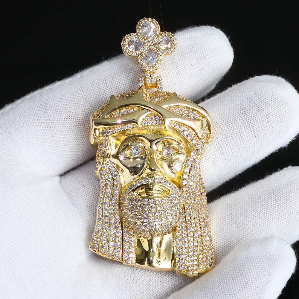 3D Iced Out Figure Portrait Pendant | Custom Pendant Necklace for Men | Caratix - CaratixJewelry