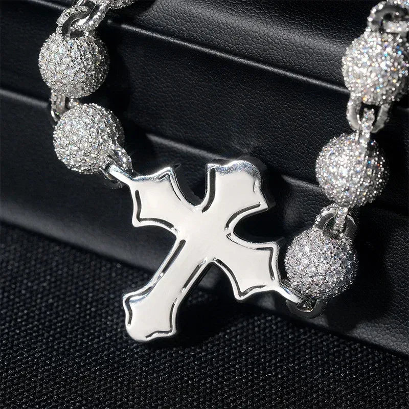 Moissanite Cuban Link Necklace | S925 Silver Men’s Iced Out Hip Hop Chain - CaratixJewelry