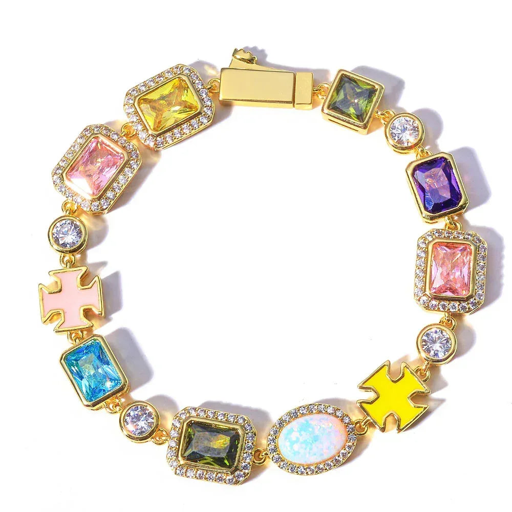 Rapper Iced Out Chain Zircon Opal Hip Hop Jewelry Necklace for Men | Caratix Jewelry - CaratixJewelry