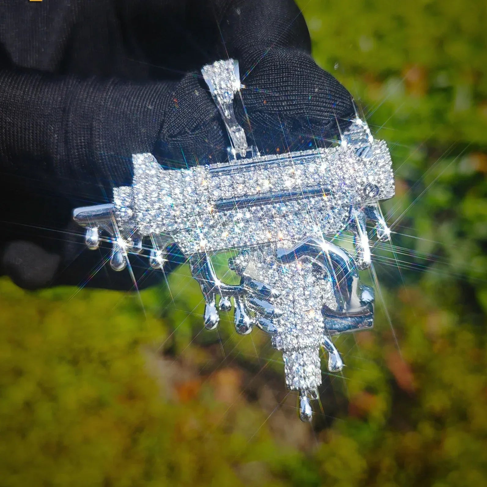 Hip Hop Rapper Style Pendant | CZ Iced Out Men’s Street Dance Trend Necklace - CaratixJewelry