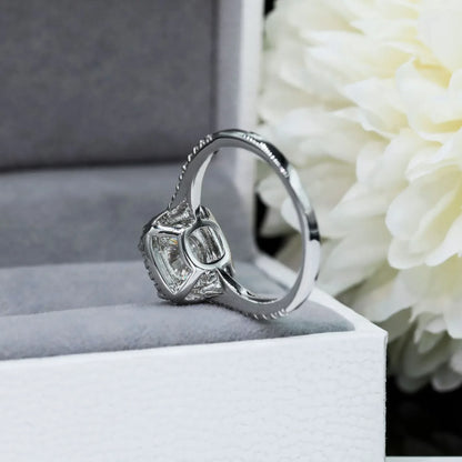 2ct Moissanite Engagement Ring | S925 Silver Luxury Women’s Bridal Jewelry - CaratixJewelry