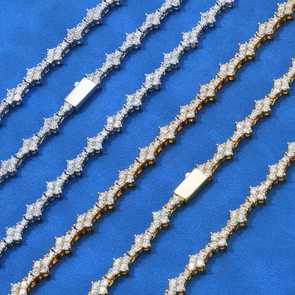 Airplane Moissanite Tennis Chain – S925 Sterling Silver Iced-Out Hip Hop Unisex Luxury Streetwear Necklace - CaratixJewelry
