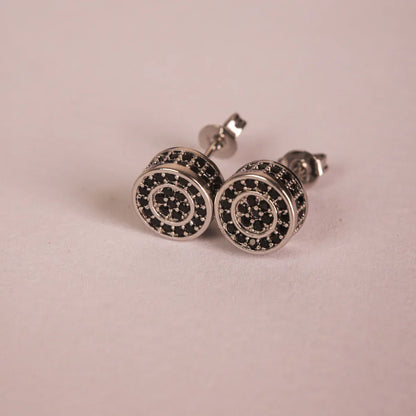 Iced Out Hip Hop Studs - Square & Round CZ Earrings for Men
