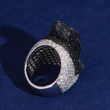 Black Moissanite Men’s Ring | S925 Silver Hip Hop Fashion Jewelry - CaratixJewelry