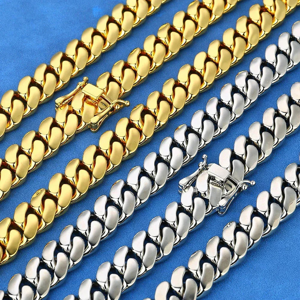 Polished Cuban Link Chain for Men – S925 Sterling Silver Minimalist Luxury Hip Hop Necklace - CaratixJewelry