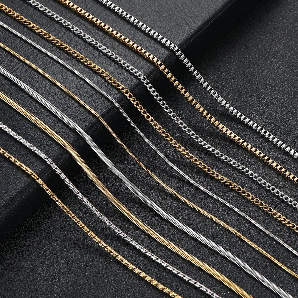 Stainless Steel Snake Chain Necklace Bracelet Hip Hop Bling | Caratix Jewelry - CaratixJewelry