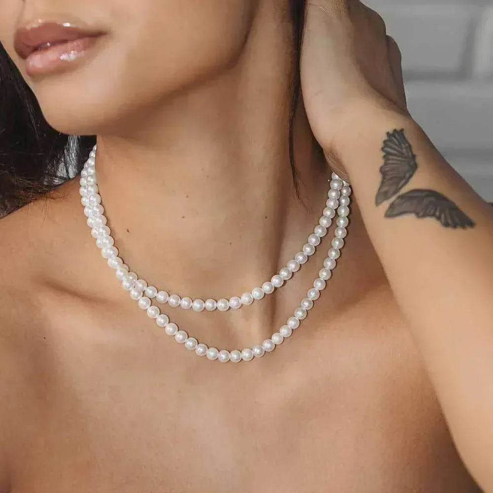 Simple Pearl Necklace for Women | High-End Hip Hop Jewelry | Caratix Jewelry - CaratixJewelry