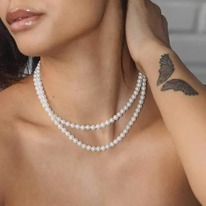Simple Pearl Necklace for Women | High-End Hip Hop Jewelry | Caratix Jewelry - CaratixJewelry