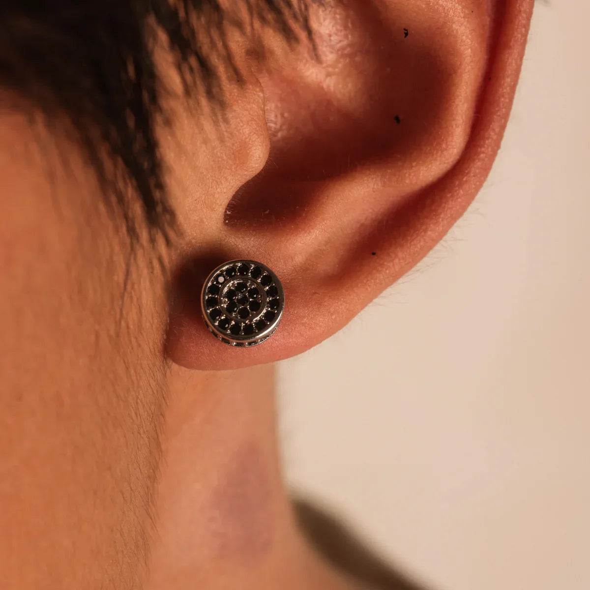 Iced Out Hip Hop Studs - Square & Round CZ Earrings for Men