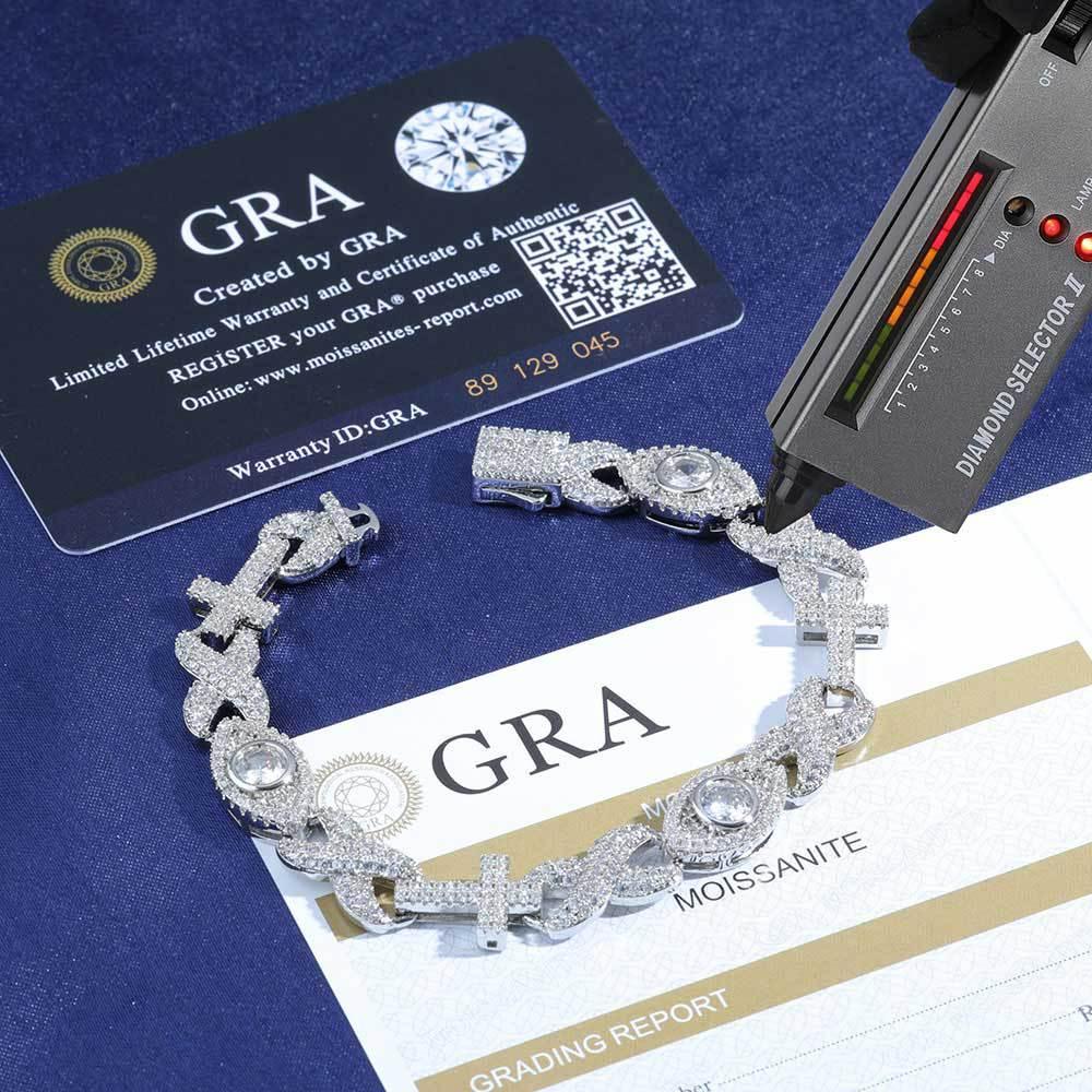 S925 Silver Moissanite Chain for Men Hip Hop Jewelry | Caratix Jewelry - CaratixJewelry