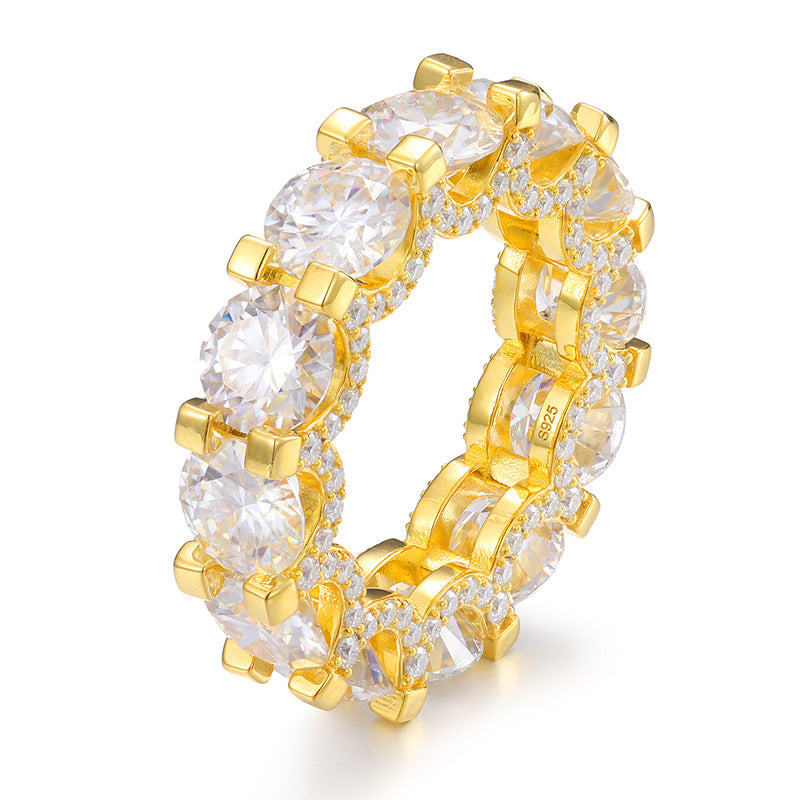 2 Carat Iced Out Moissanite Ring S925 Hip Hop Band | Caratix