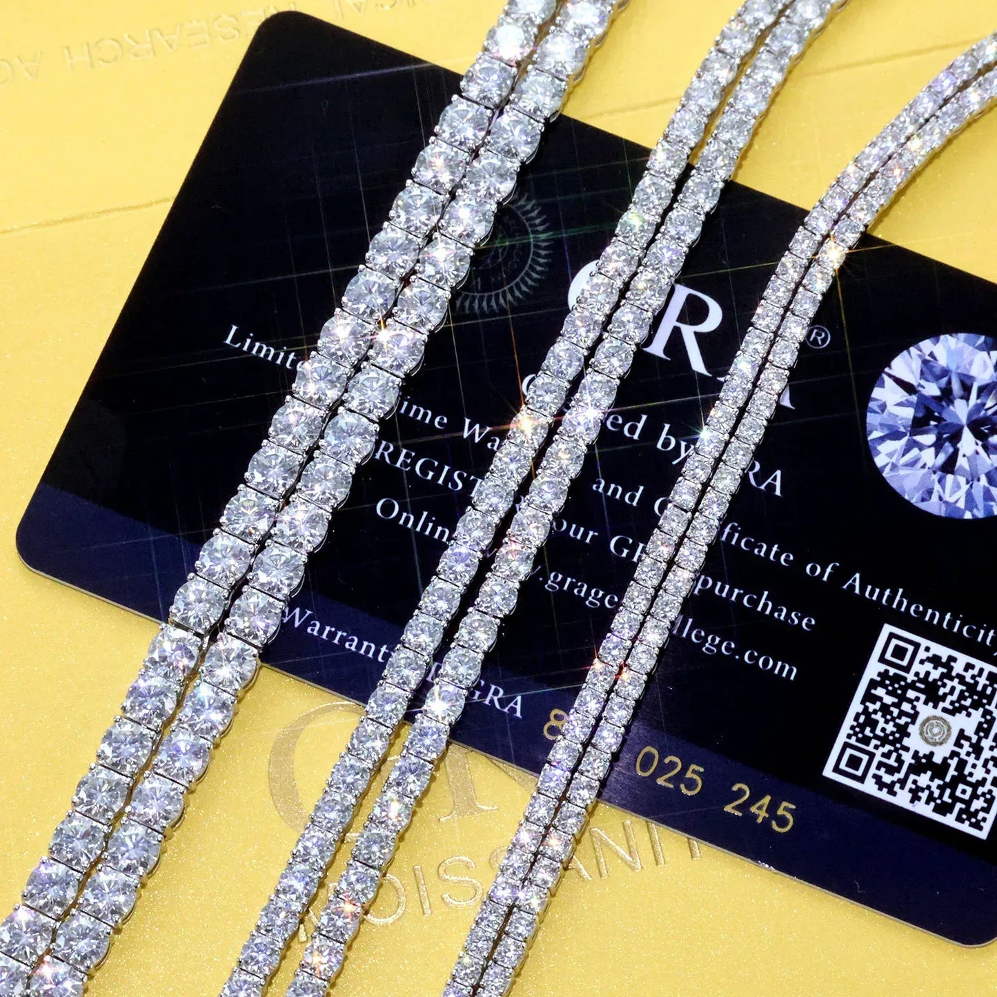 4mm Moissanite Tennis Chain Necklace for Women – S925 Sterling Silver Luxury Hip Hop Jewelry - CaratixJewelry