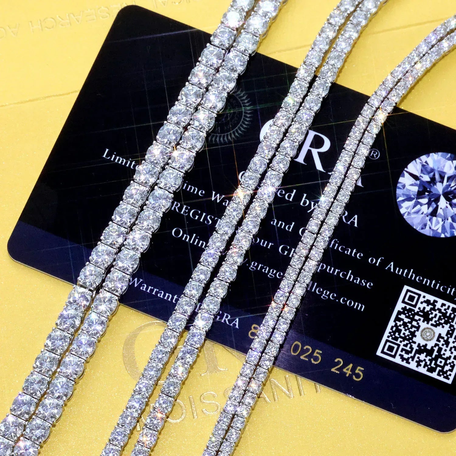 4mm Moissanite Tennis Chain Necklace for Women – S925 Sterling Silver Luxury Hip Hop Jewelry - CaratixJewelry