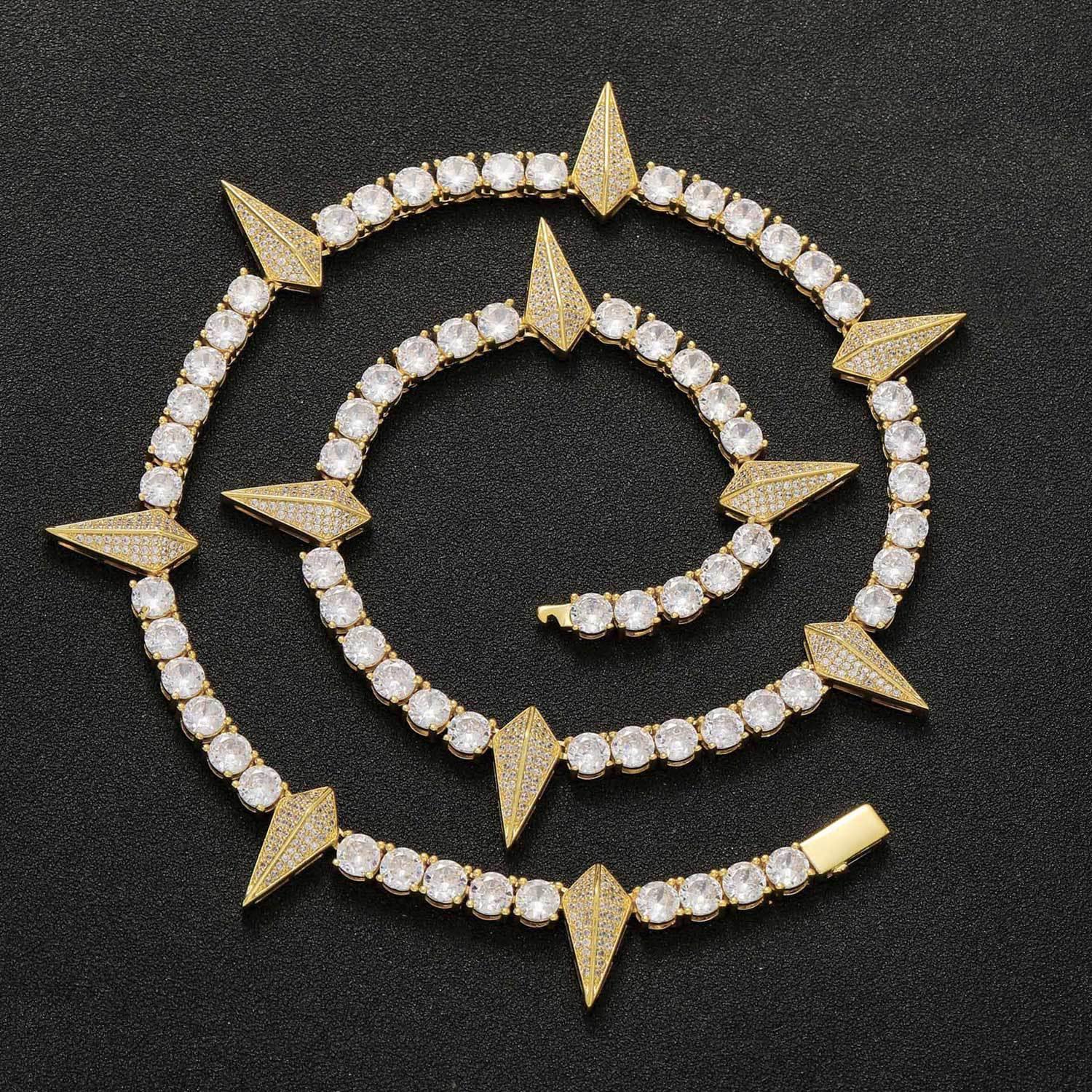 5mm Panther Tennis Chain S925 Silver Moissanite Rapper Necklace | Caratix Jewelry - CaratixJewelry