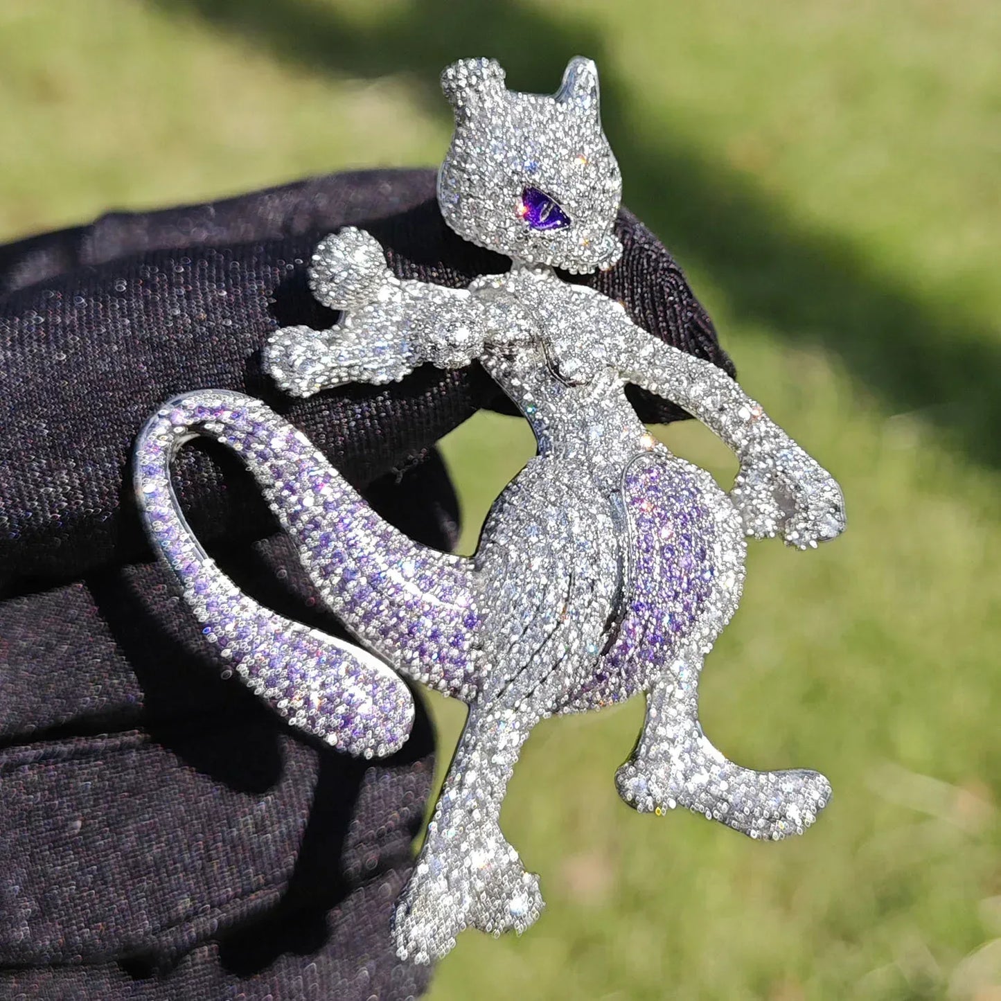 Iced Out Mystic Creature Pendant Necklace – Hip Hop CZ Cartoon Jewelry Trend - CaratixJewelry