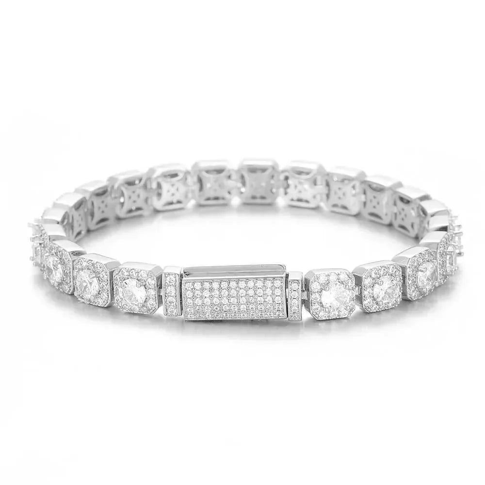 7mm Iced Out Ice Chain Zircon Bracelet Luxury Hip Hop Jewelry for Men | Caratix Jewelry - CaratixJewelry
