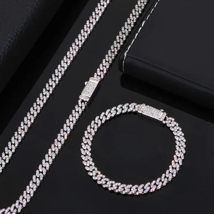 Custom 6mm Single-Row Iced Cuban Bracelet | Rapper Iced Out Chain - CaratixJewelry