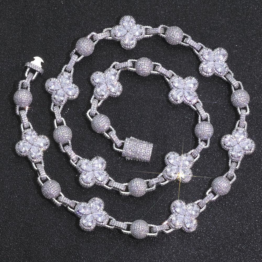 Custom 10mm Bead Chain Necklace Hip Hop Jewelry for Men | Caratix Jewelry - CaratixJewelry