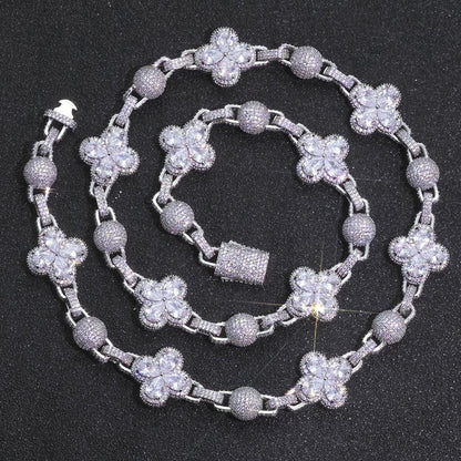 Custom 10mm Bead Chain Necklace Hip Hop Jewelry for Men | Caratix Jewelry - CaratixJewelry