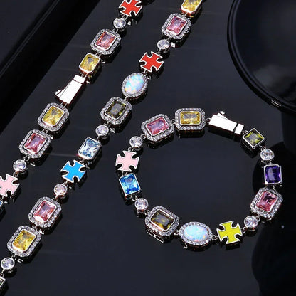Rapper Iced Out Chain Zircon Opal Hip Hop Jewelry Necklace for Men | Caratix Jewelry - CaratixJewelry