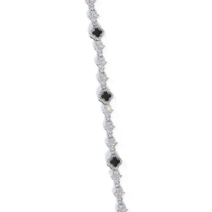 6.5mm Men's Airplane & Clover Tennis Bracelet | Iced Out Zircon Handpiece | Premium Hip Hop Jewelry | Caratix - CaratixJewelry