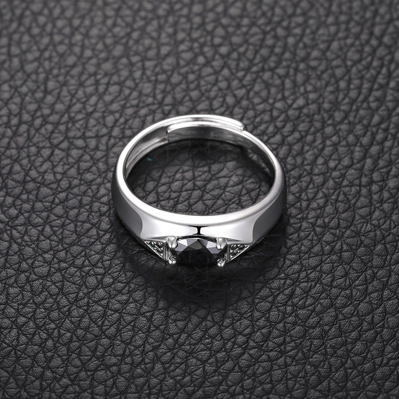 S925 Sterling Silver Marquise Moissanite Eye of Horus Ring – Adjustable Premium Statement Band