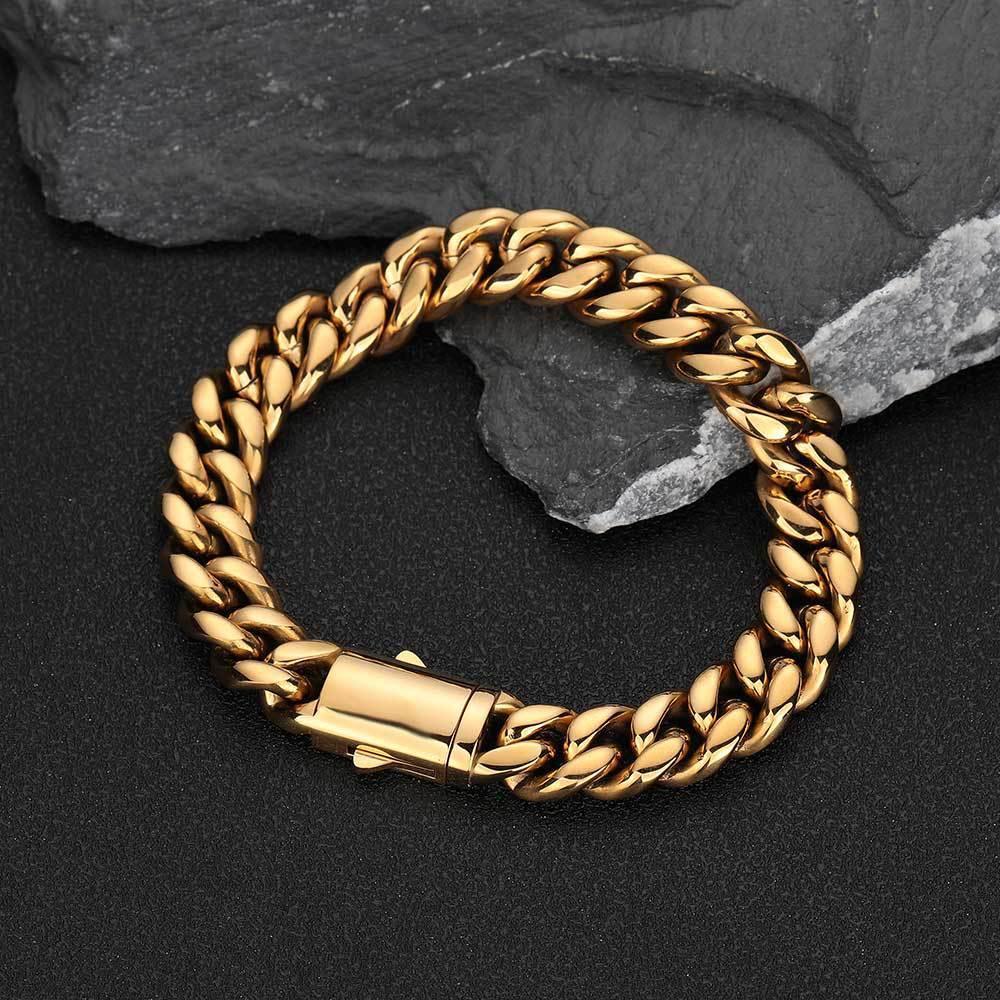 Cuban Link Hip Hop Bracelet Rapper Iced Out Chain Style | Caratix - CaratixJewelry