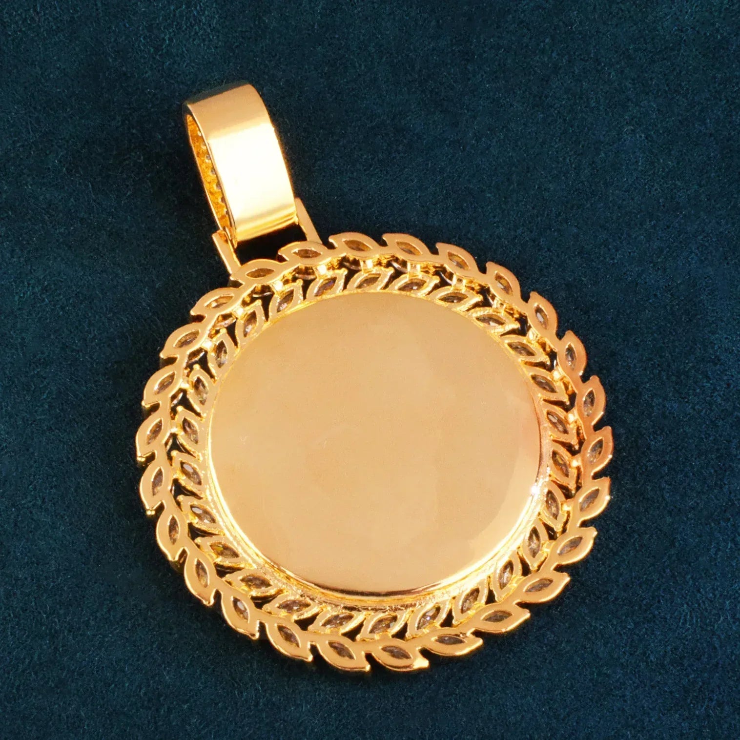 Marquise CZ Photo Pendant Necklace | Iced Out DIY Custom Picture Hip Hop Jewelry - CaratixJewelry