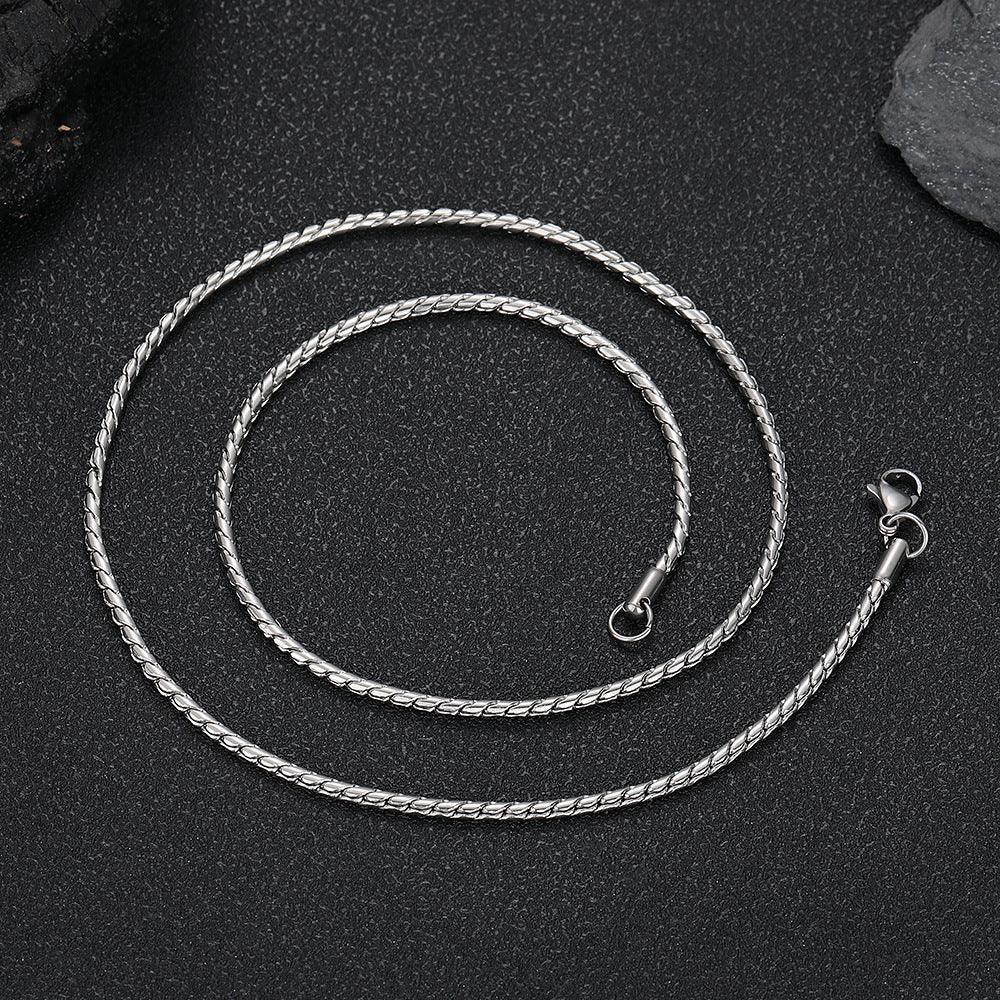Stainless Steel Snake Chain Minimal Rapper Chain Necklace for Men | Caratix Jewelry - CaratixJewelry